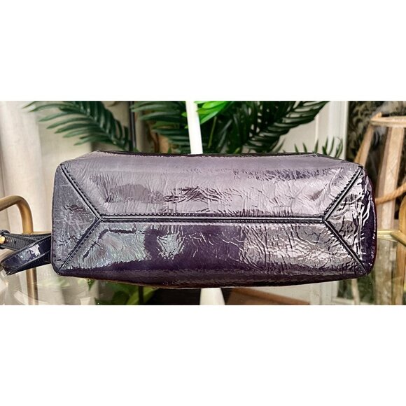 ✺✺ AUTHENTIC TORY BURCH BLUE CRINKLE LEATHER PRICELLA HANDBAG  ✺✺ - Picture 6 of 10